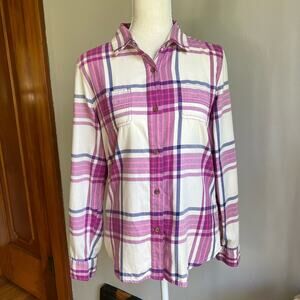The North Face Pink and White Plaid Button Down Shirt